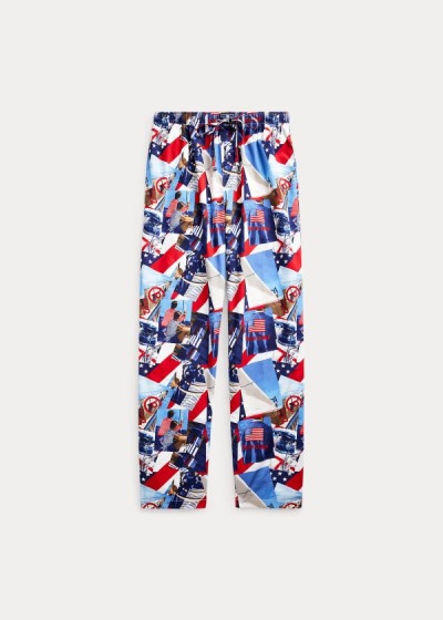 Pantalones De Pijama Polo Ralph Lauren Hombre Multicolor - Novelty-Print - YNGFK2197